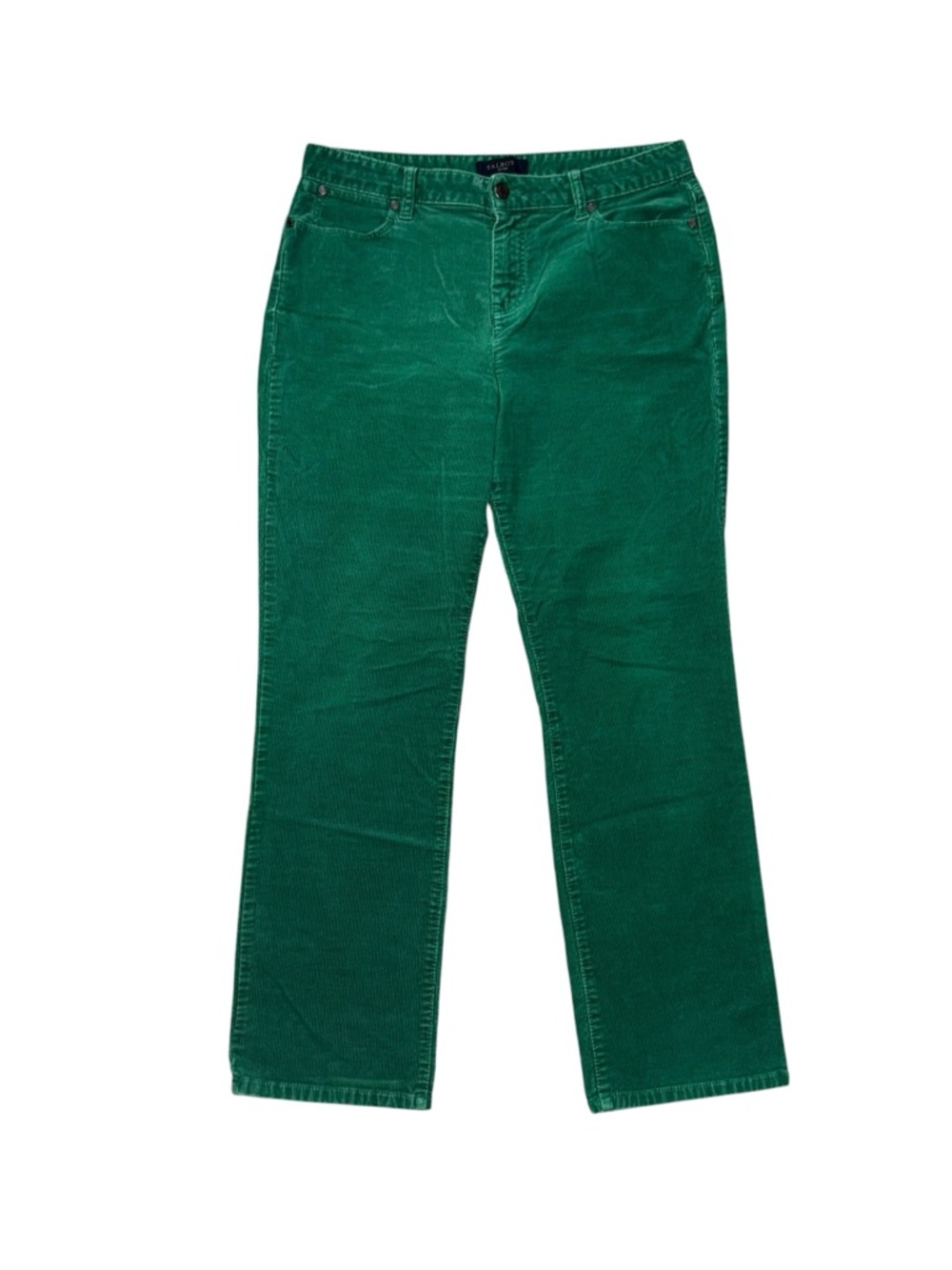 Talbots Heritage Corduroy Pants Green Petite 12P Straight Stretch Women
